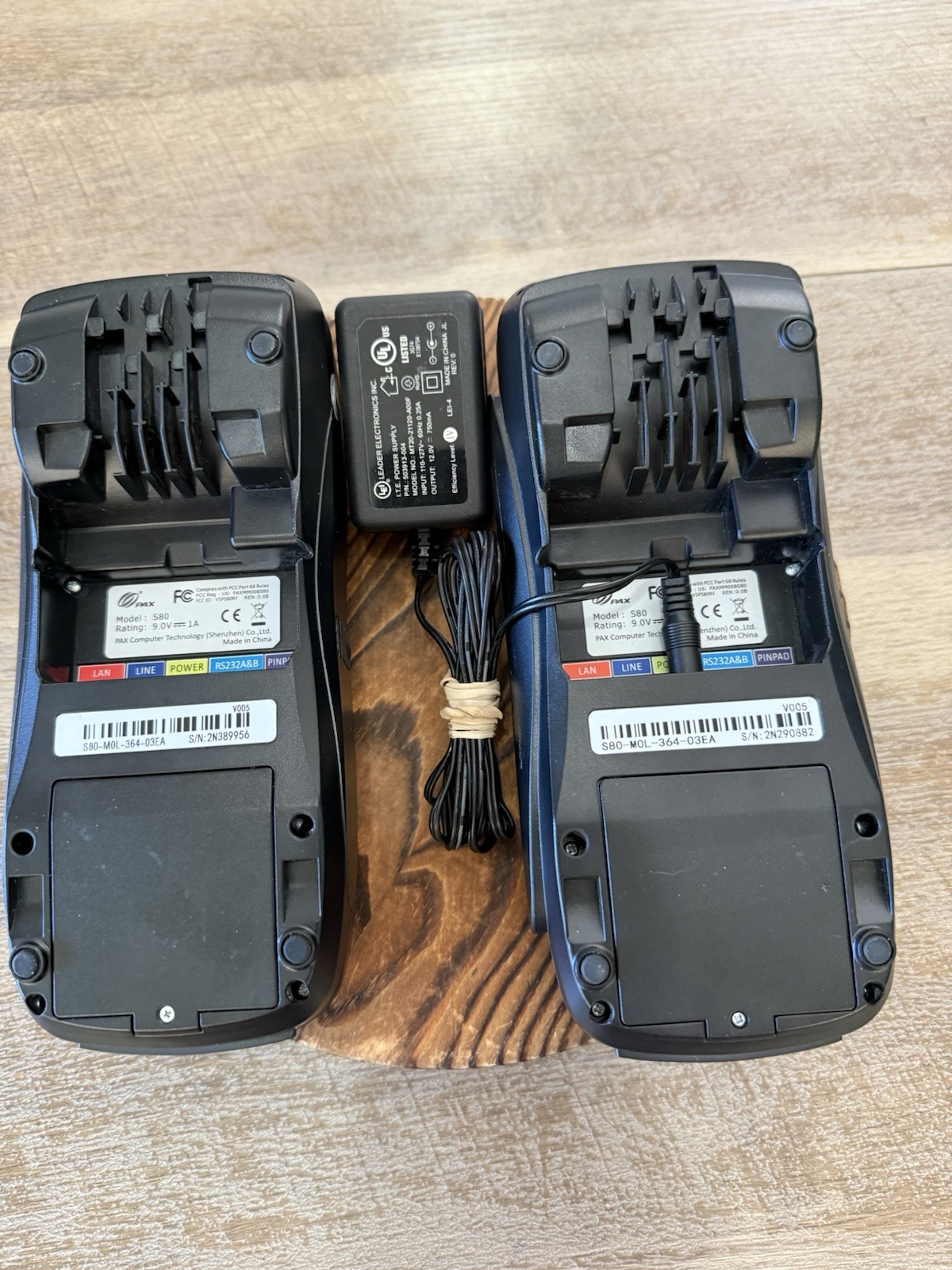 *UNLOCKED* ~ PAX S80 ~ EMV NFC ~ Credit Card Machine ~ Lot Of 2 W/ 1 Power Cord