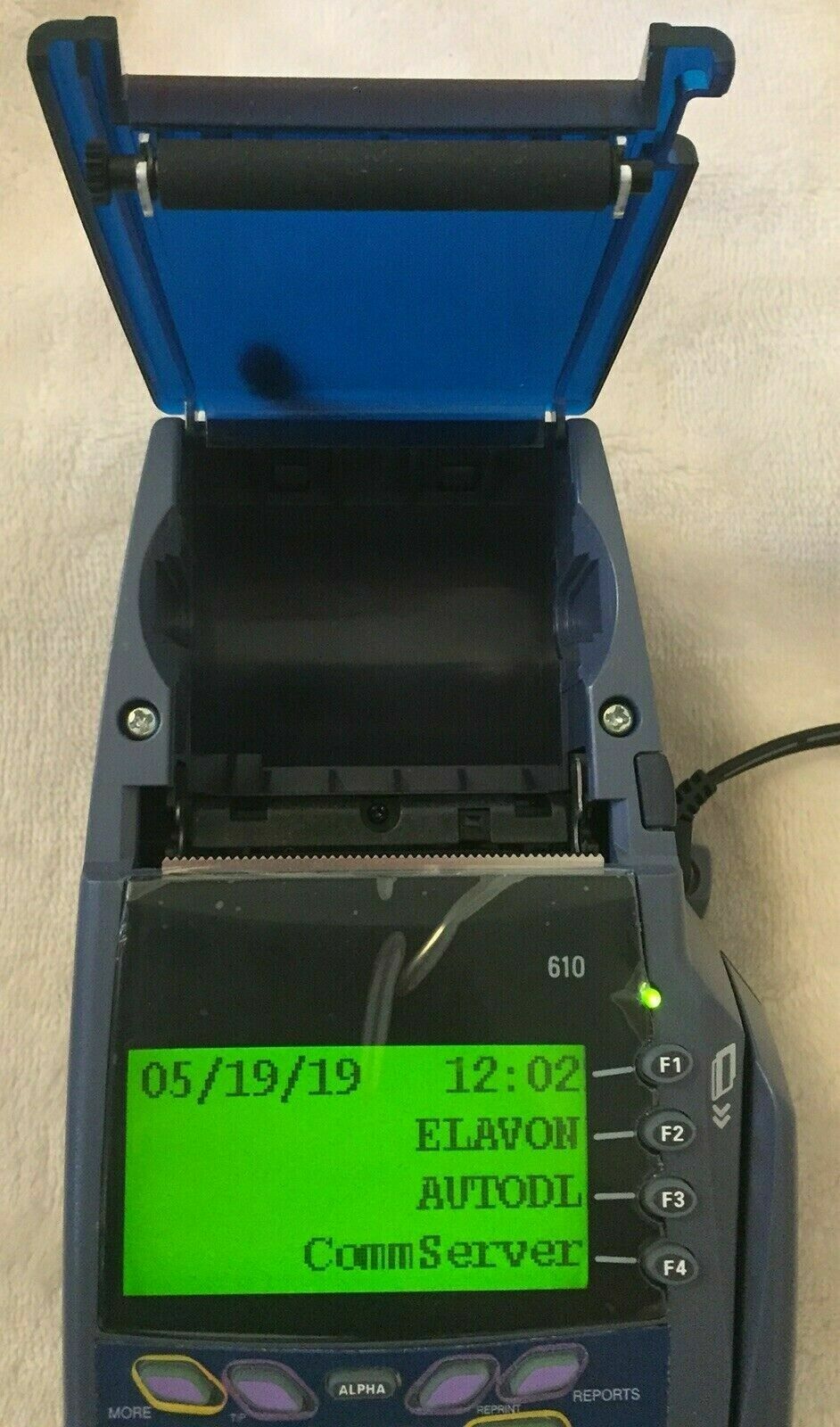 Verifone VX610 Credit Card Chip Reader w/ Power Supply, Battery, & Paper