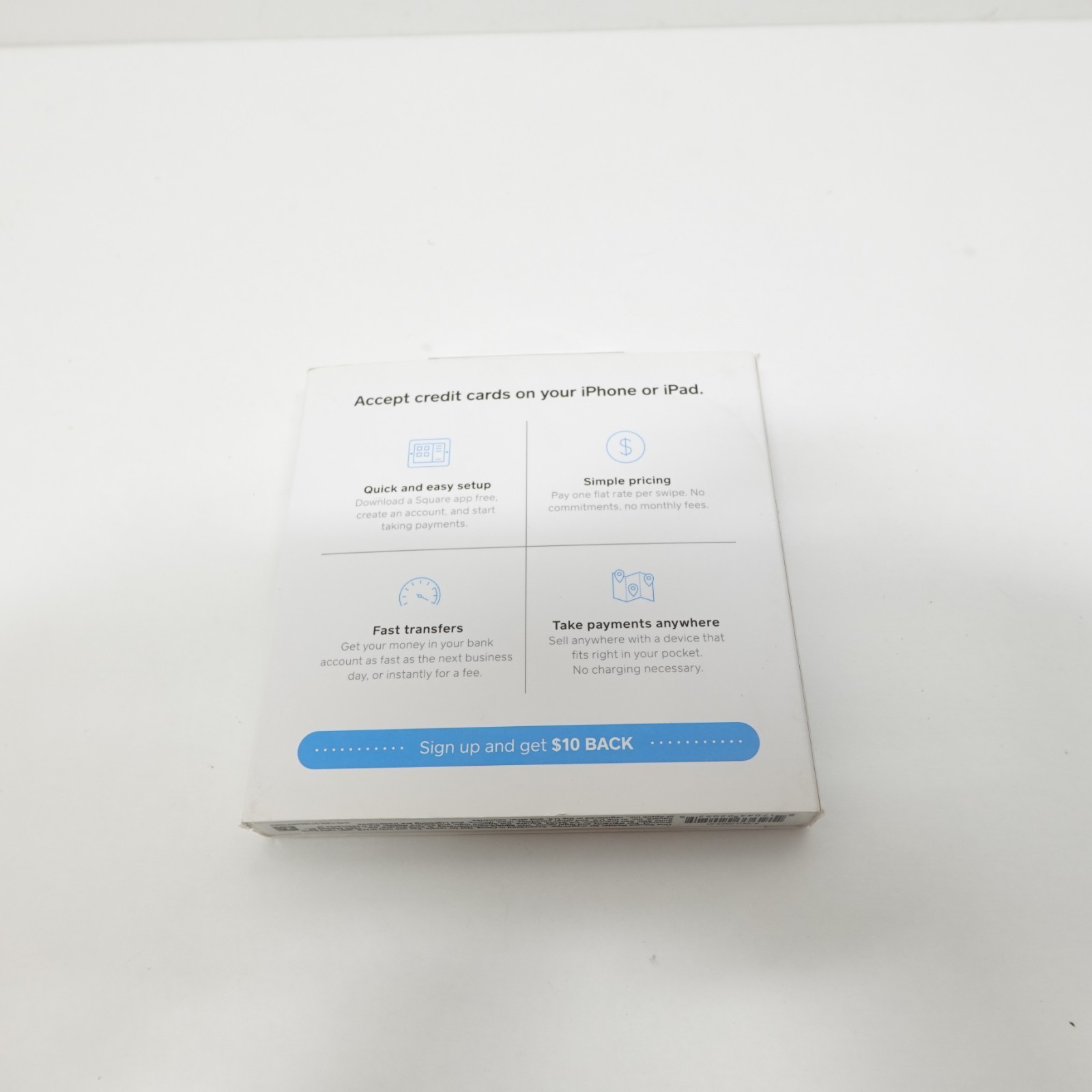 NEW Square – Magstripe Reader with Lightning Connector – Glossy White