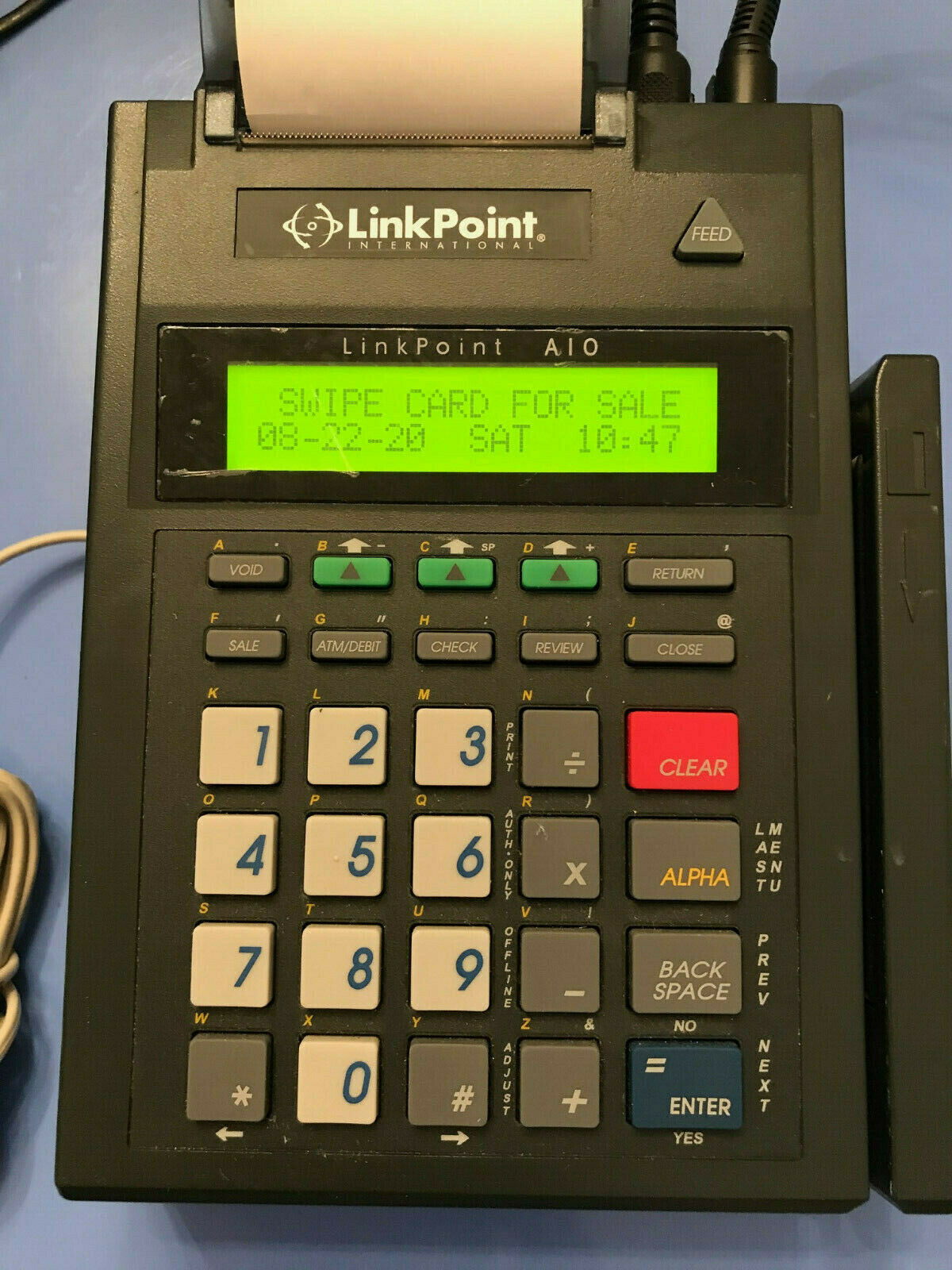 Linkpoint Credit/Debit Reader (LPAIO): Scanner, Pin Pad (FD10), and Cables