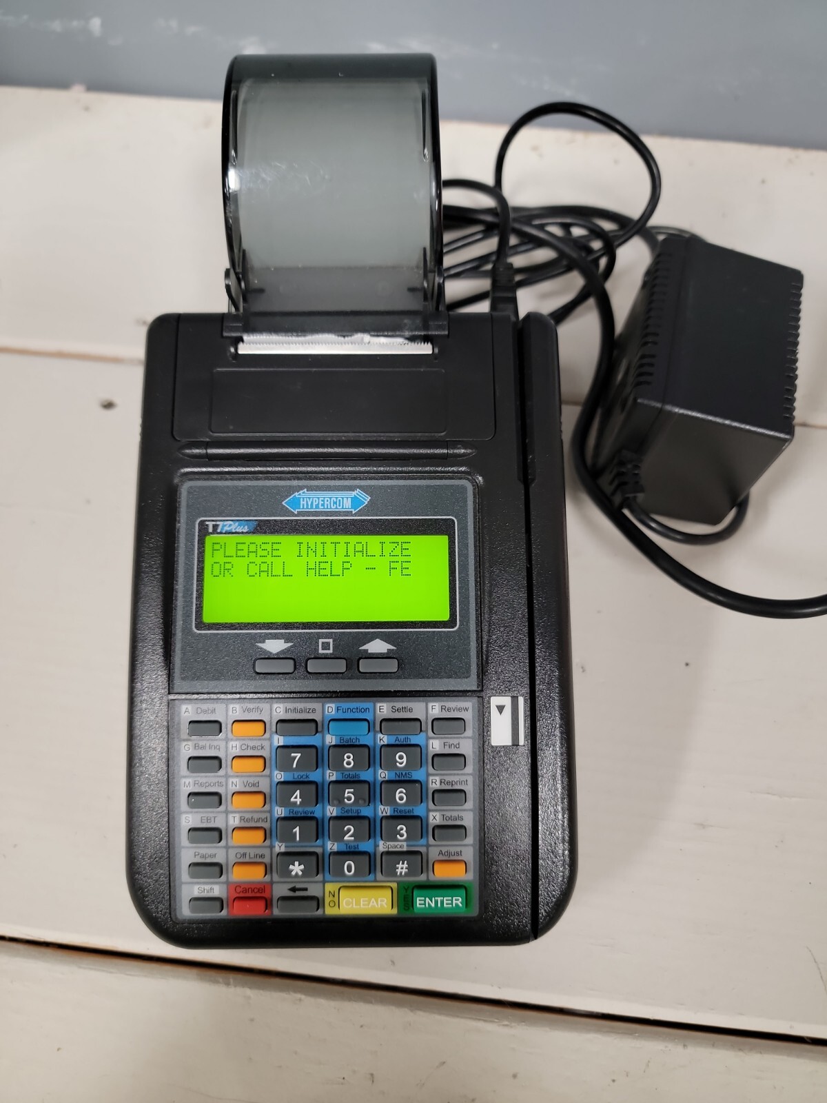 Hypercom T7Plus POS Credit Card Machine Terminal with OEM Power Supply
