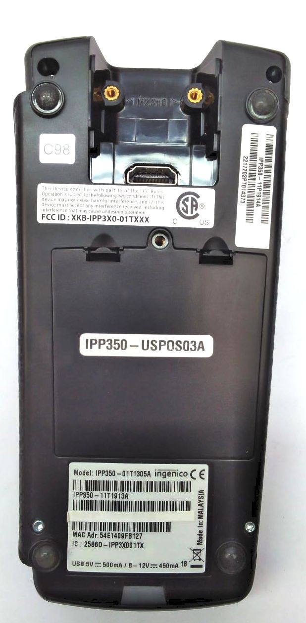 Ingenico IPP350 Point of Sale Credit Card Reader Terminal IPP350-11P1914A
