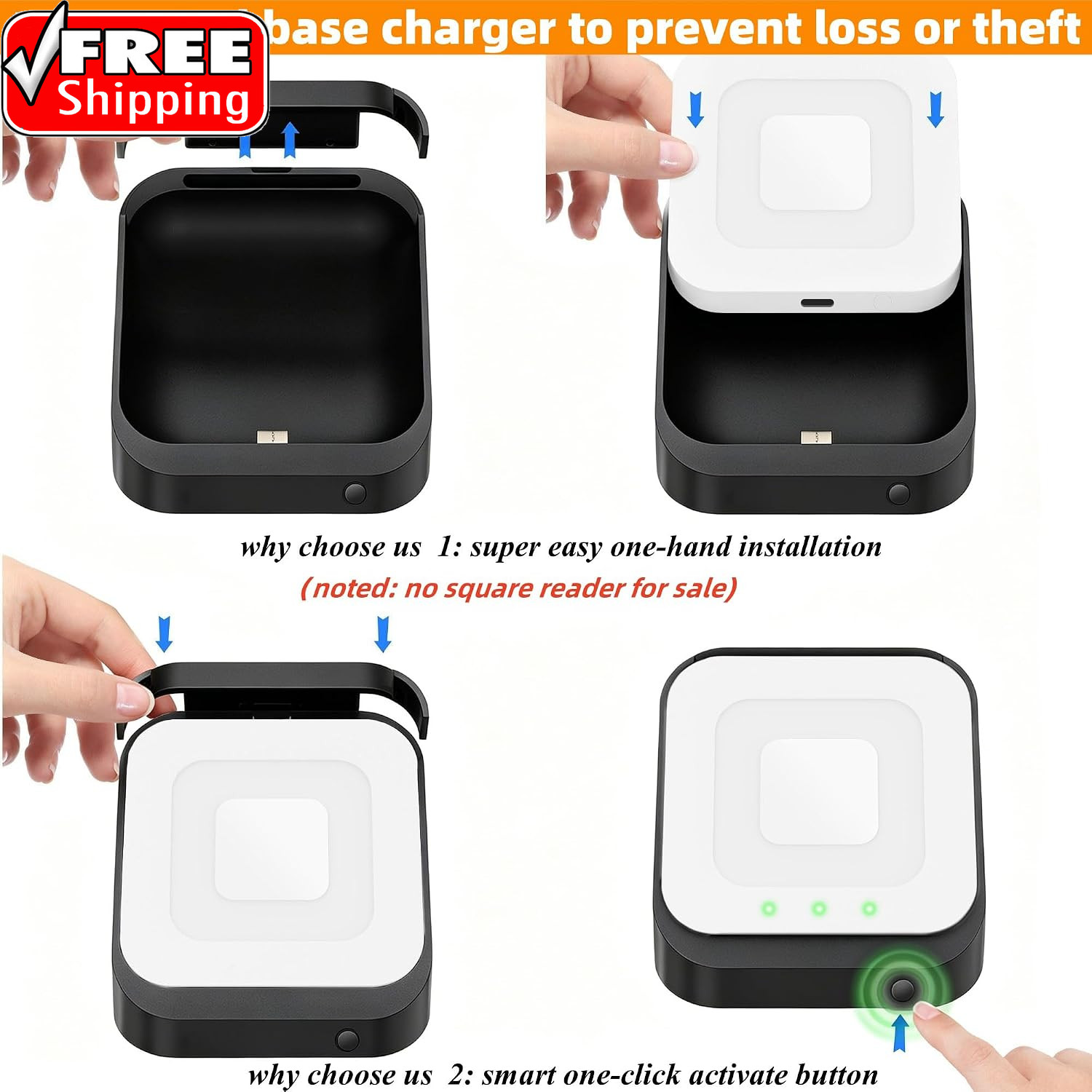 Square Dock for Square Reader 2Nd Generation, Holder Stand for Square Card Reade