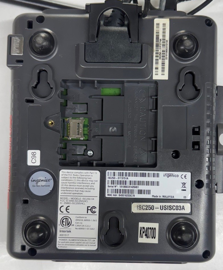 ISC250-USISC01A-iSC Touch 250 Ingenico Payment Terminal