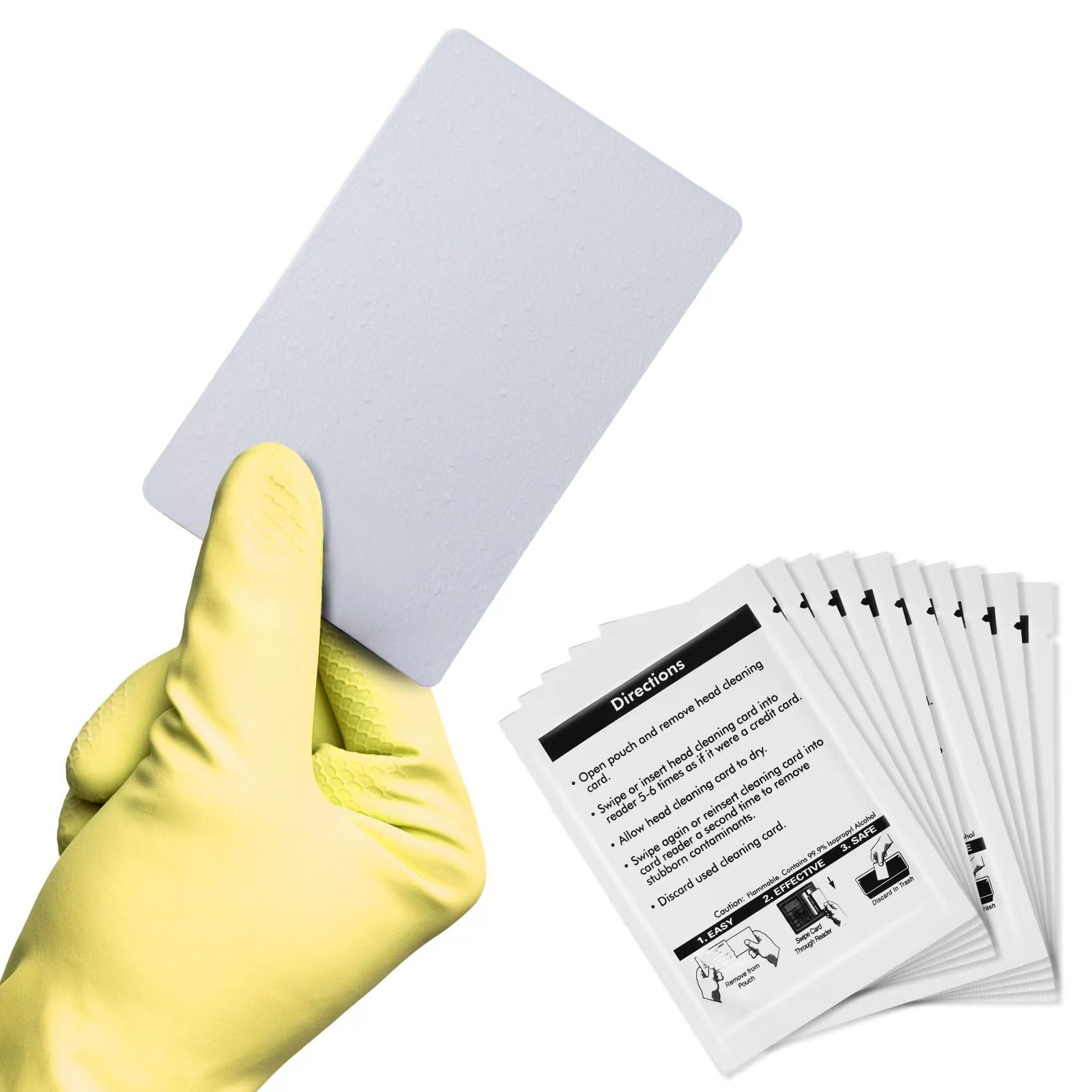 Card Reader Cleaning Cards – Dual Side Credit Card Reader Cleaner, CR80 Card Re
