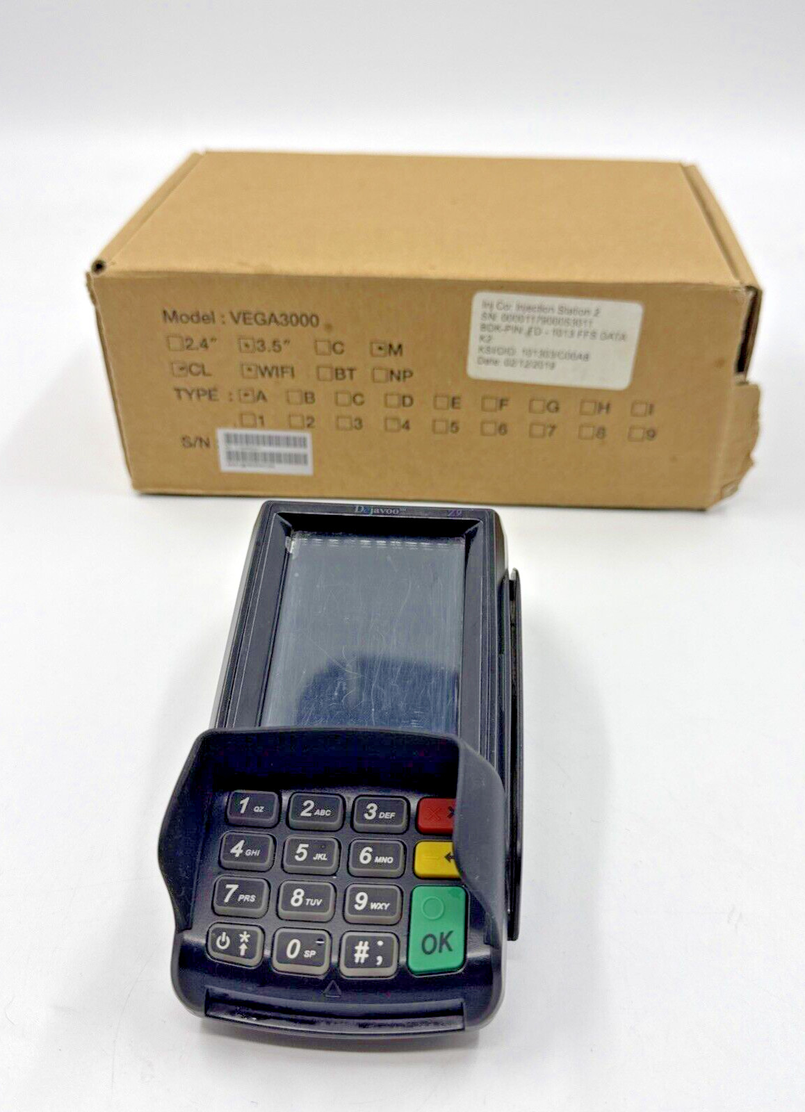 Dejavoo Z9 3.5″ VEGA3000 Credit Card Terminal PARTS ONLY/ Does Not Turn On