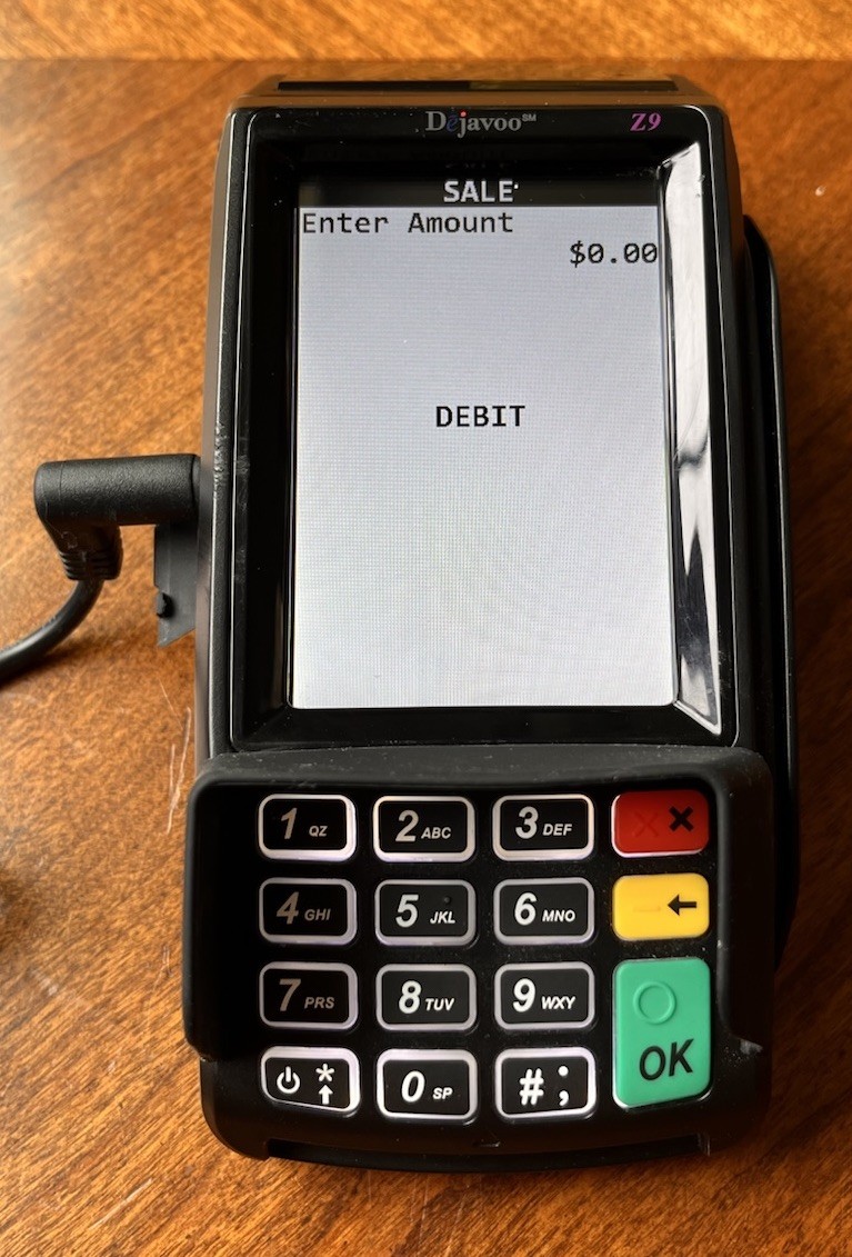 Dejavoo Z9 VEGA3000 Black 3.5″ LCD POS Credit Card Terminal Tested