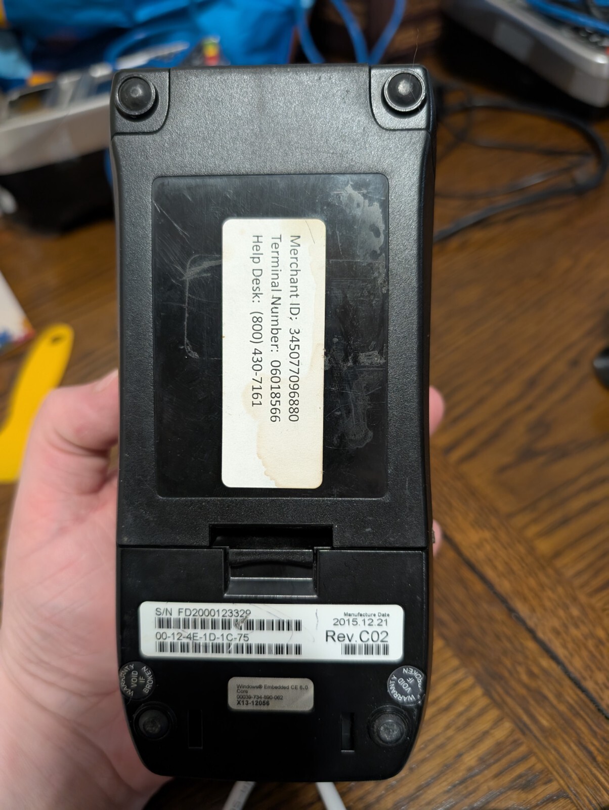 First Data FD130 DUO Credit Card Machine with FD-35 EMV NFC Pin Pad – Untested