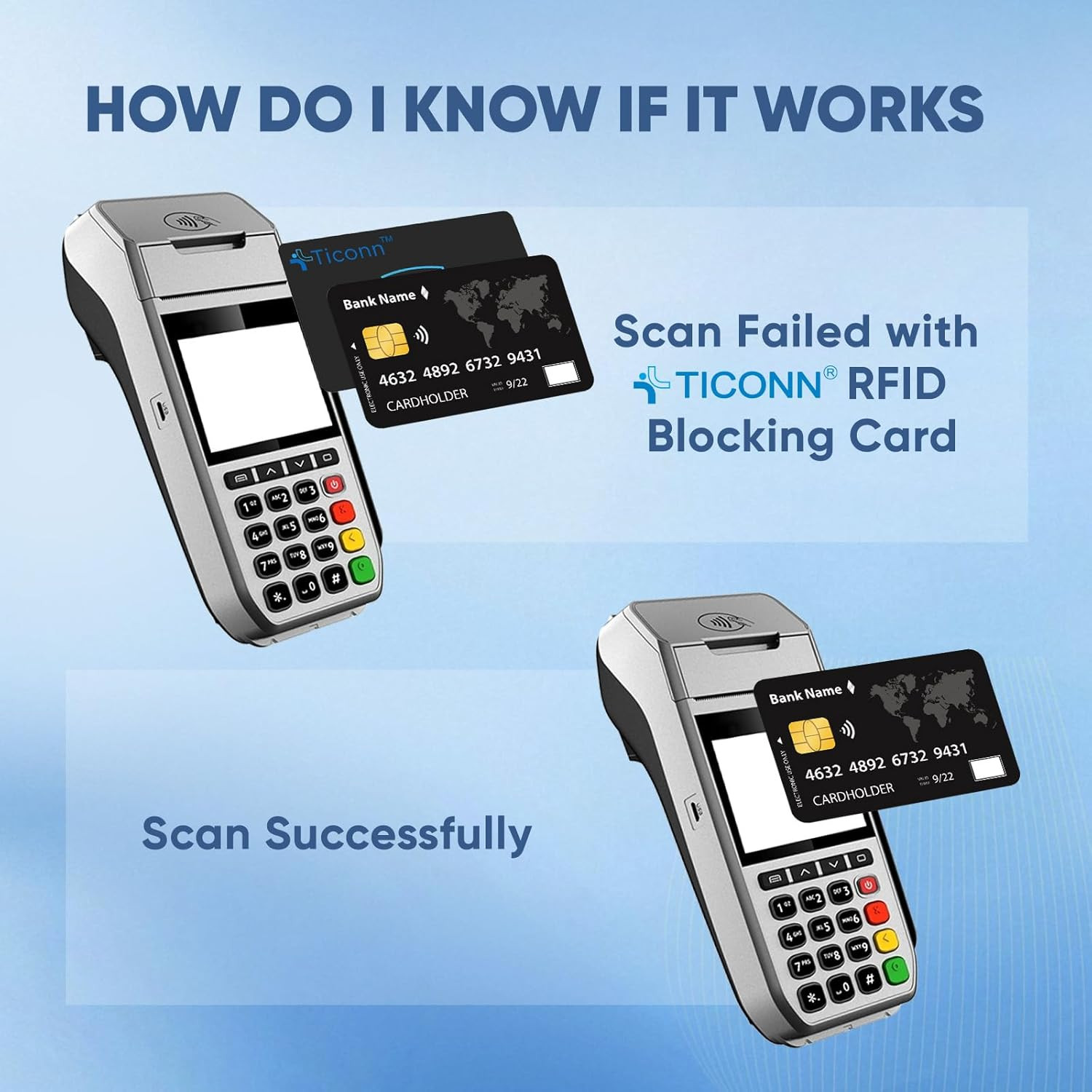 RFID Blocking Cards – 4 Pack, Premium Contactless NFC Debit Credit Card