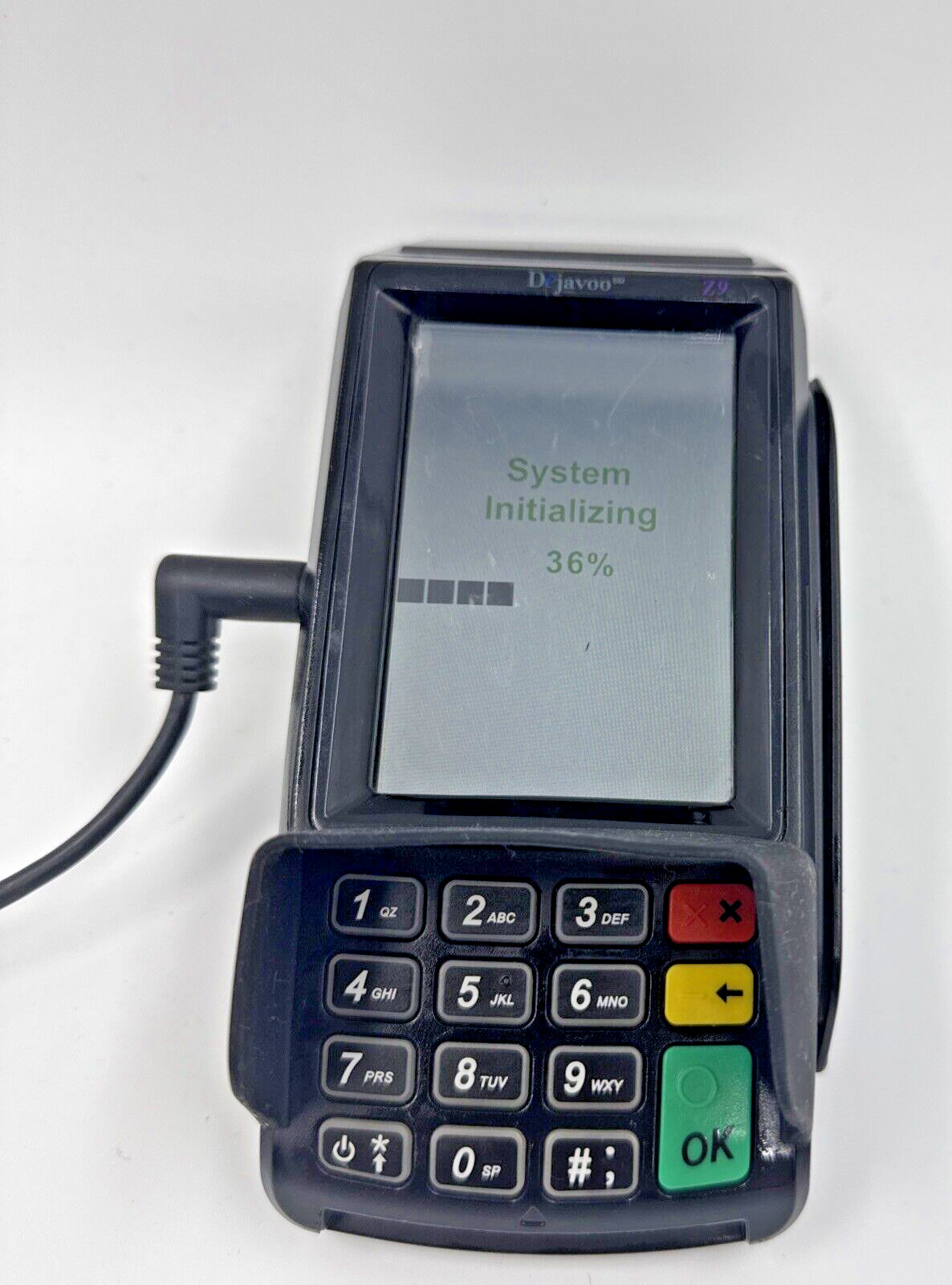 Dejavoo Z9 3.5″ VEGA3000 LCD POS Credit Card Terminal w/ Power Adapter Tested