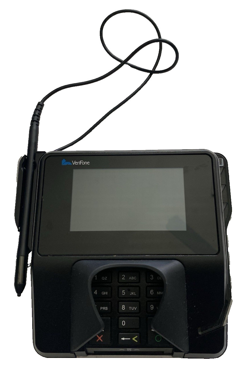 Verifone MX915 Credit Card Terminal w/ MX900-02 Comm Base – Parts or Repair