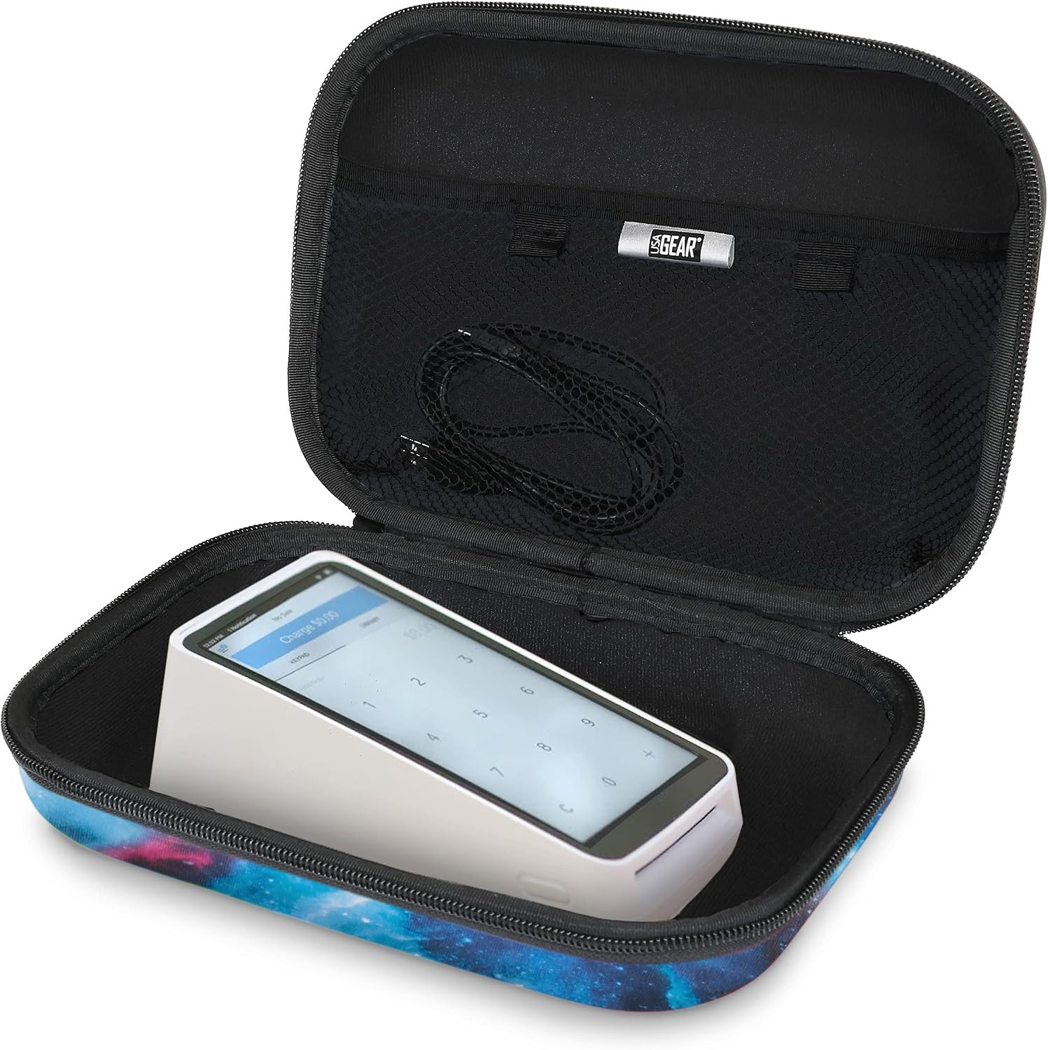 USA Gear Hard Travel Case Fits Square Card Reader, Square Handheld, Receipt Prin
