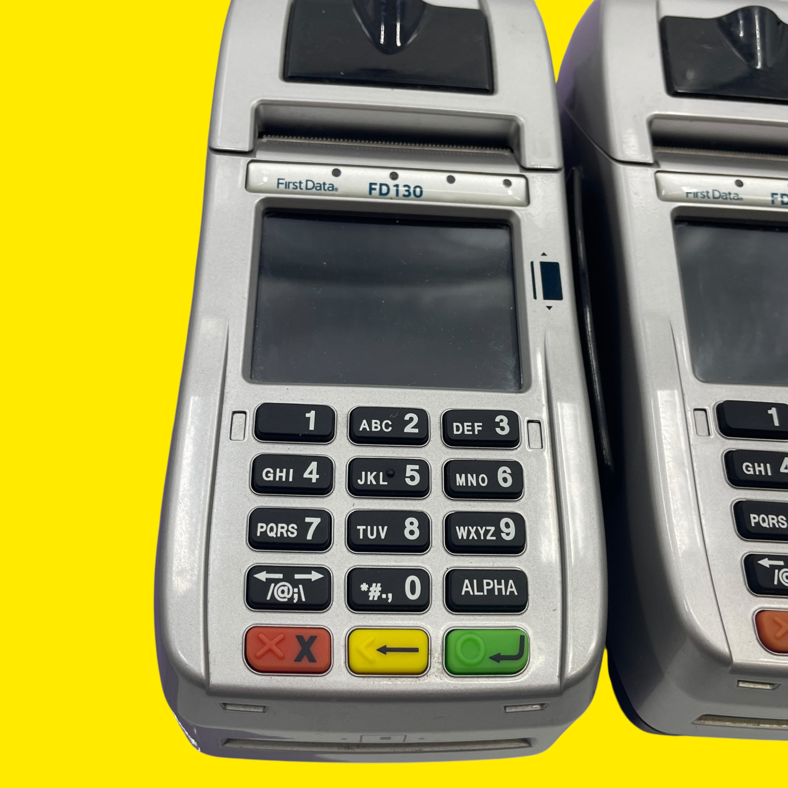 LOT OF 2 First Data FD130 Credit Card Terminal #6543 Z44/1