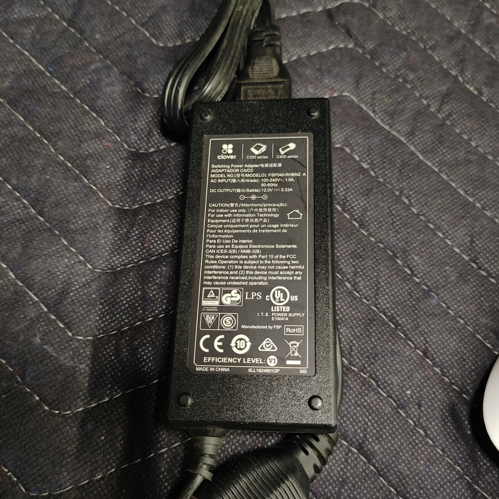 Clover K400 Flex Charging Cradle Base + Power Supply