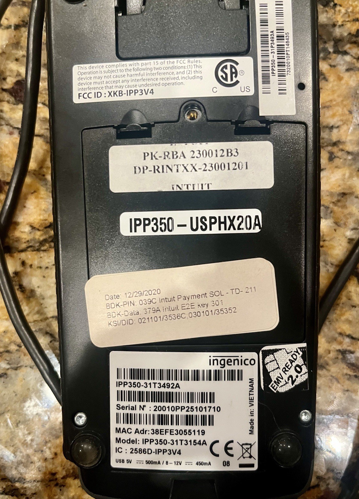 Ingenico IPP350 Credit/Debit Card Reader