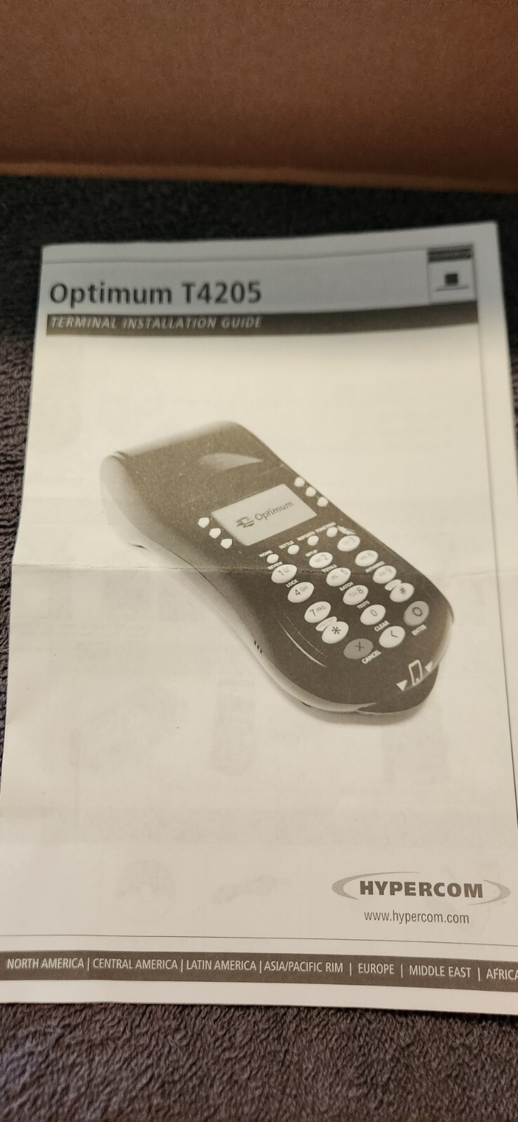 Optimum Hypercom Model T4205 Credit Card Process Machine With Power Cord