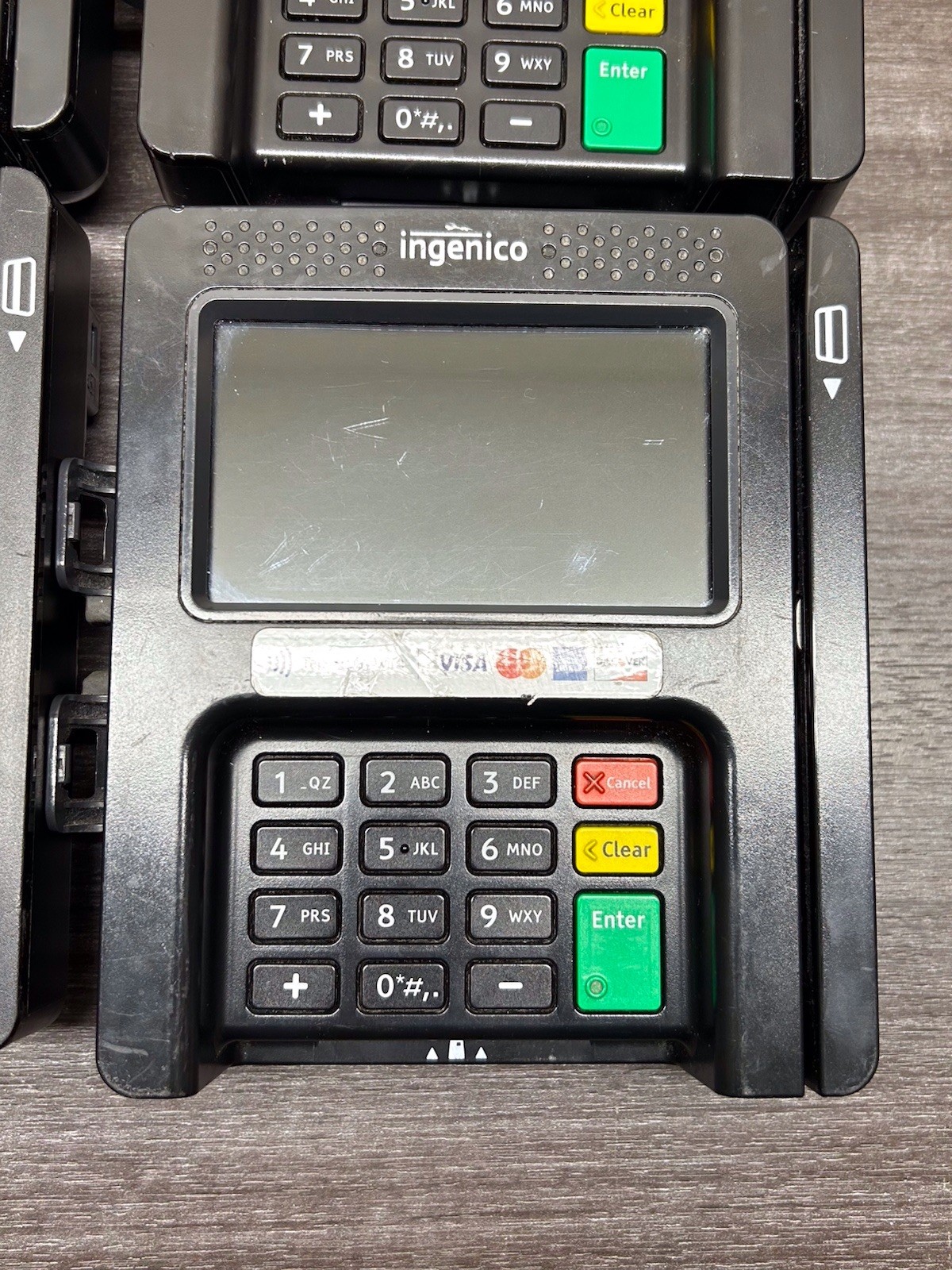 LOT OF 4 Ingenico ISC250 LCD Smart Payment Terminal Credit Card Reader | #D419