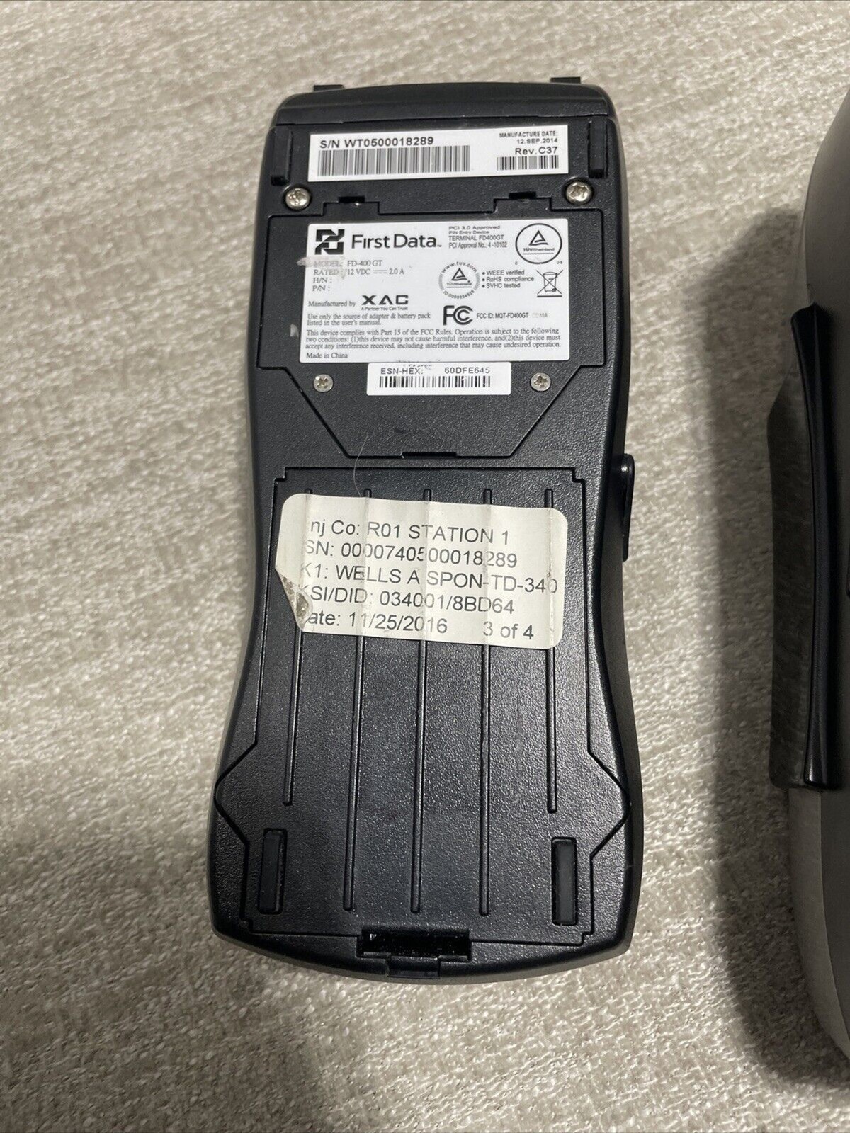 First Data FD130 FD400 GT Credit Card Terminal Silver Lot Of Two Unit Only