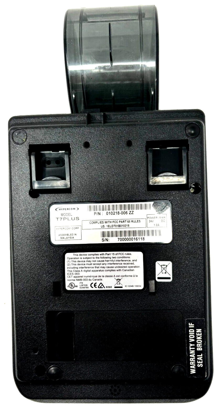 Hypercom T7Plus (POS Credit Card System) – NO POWER CORD INCLUDED