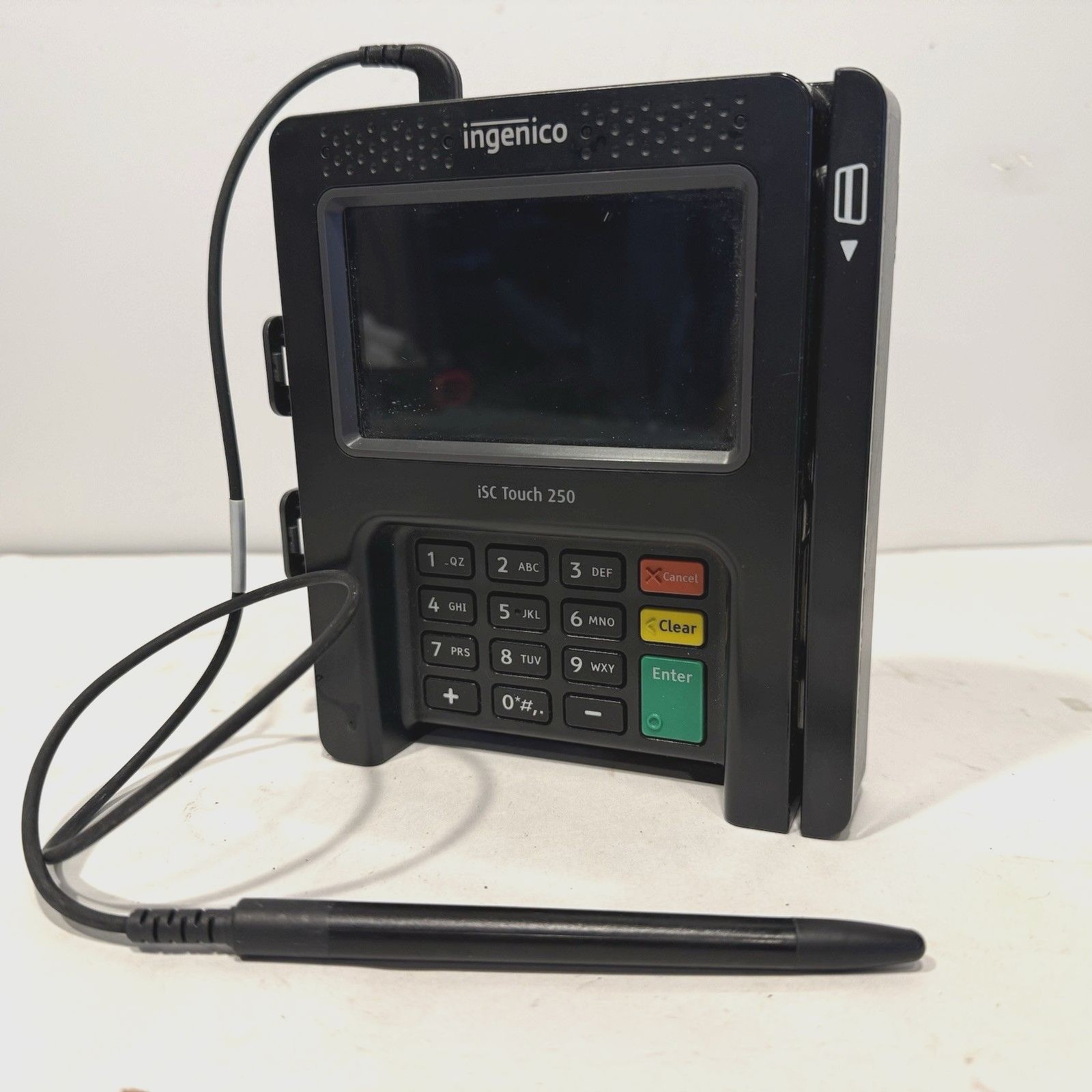 Ingenico iSC Touch 250 Credit Card Terminal Tested Powers On w/ Stylus