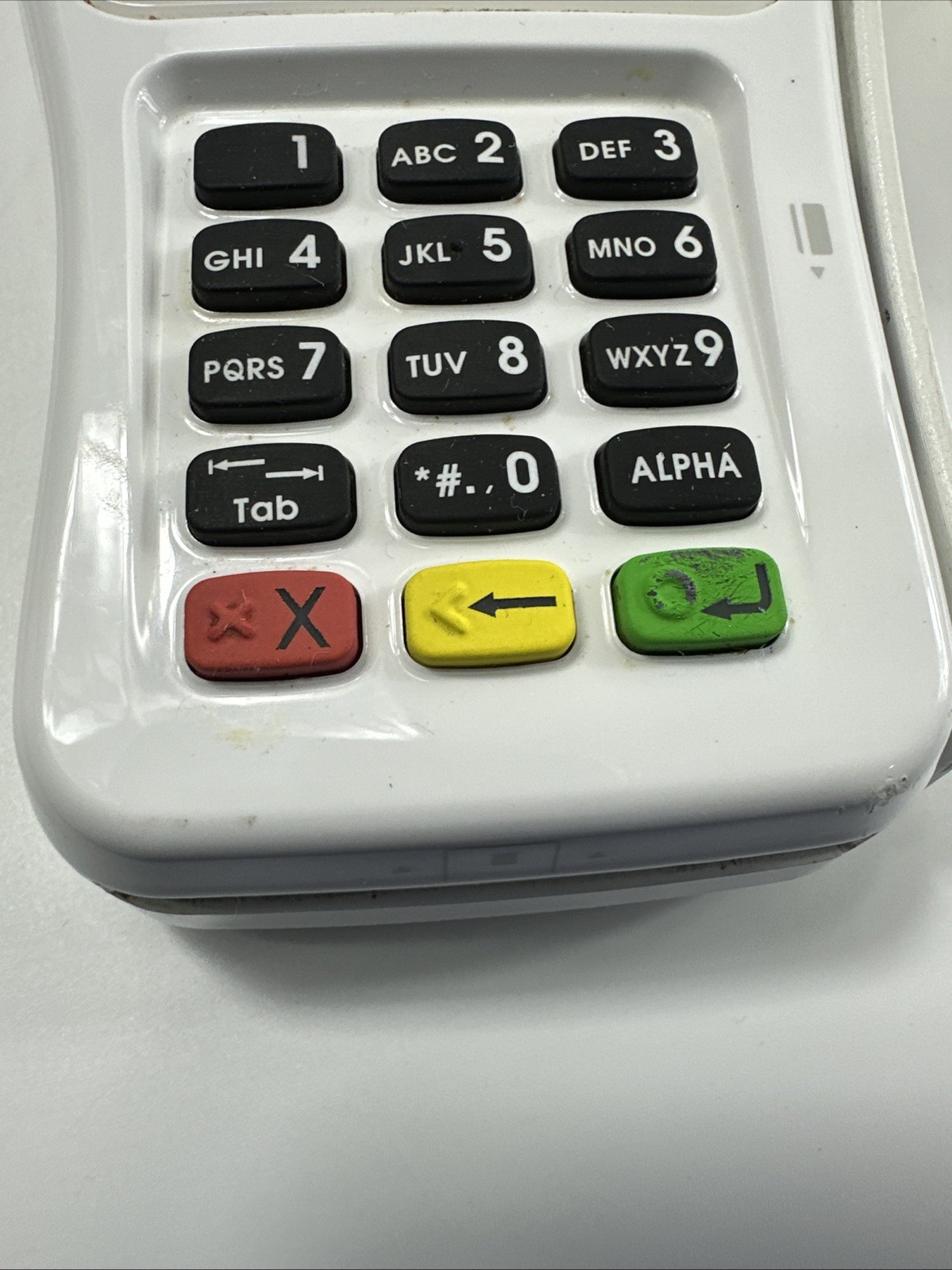 LockedClover XAC xPED-8006L2-3CR White LCD Display POS Syst Credit Card Terminal