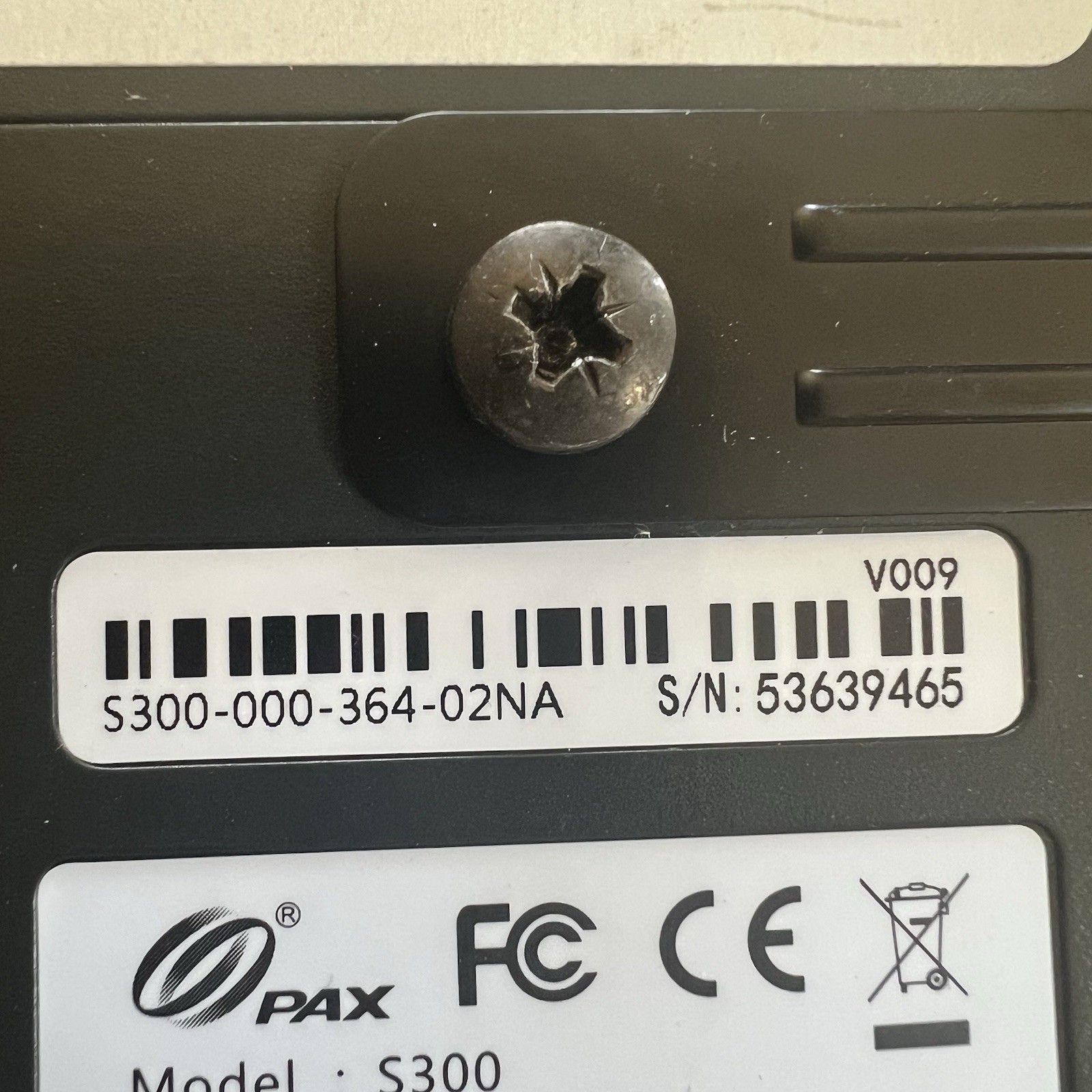 PAX S300 PIN Pad Credit Card Terminal Account Status Unknown Tested