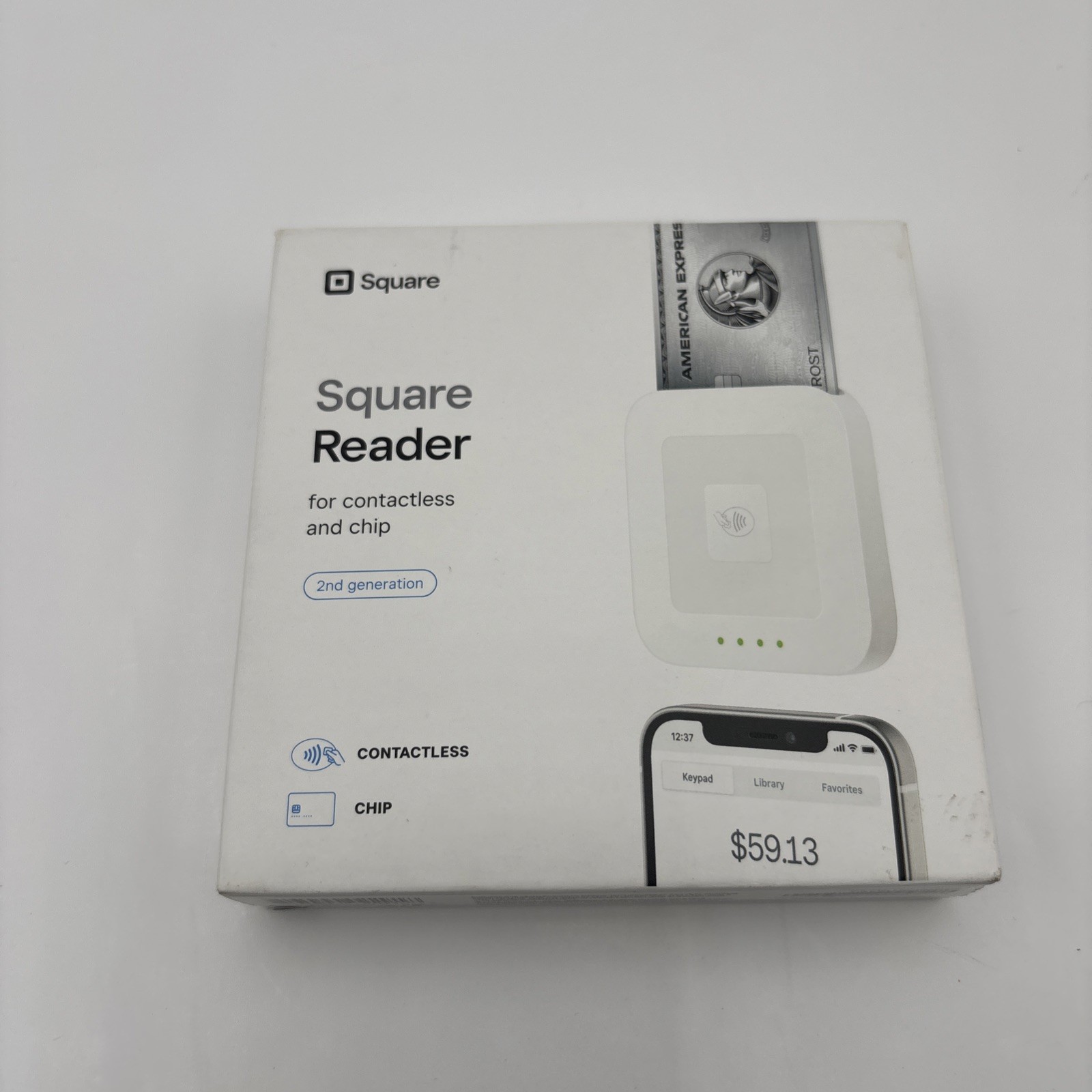 Square Credit Card Reader 2nd Gen Contactless Chip for IOS Android White New