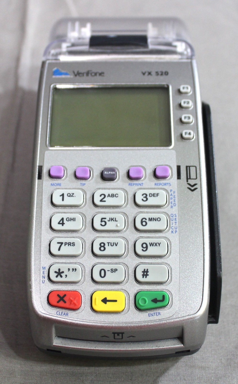 VeriFone VX520 Credit Card Machine/Terminal W/ Chip Reader + 41 Receipt Rolls