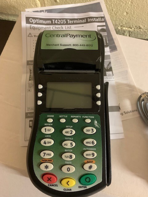 Credit Card Terminal Machine Optimum Hypercom Model T4205