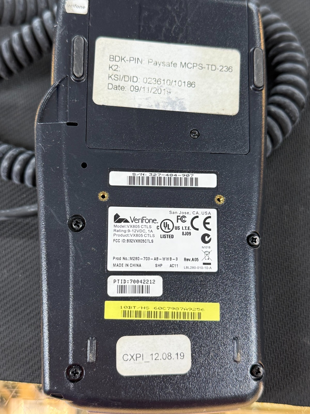 Verifone VX805 CTLS Credit Card Reader #4