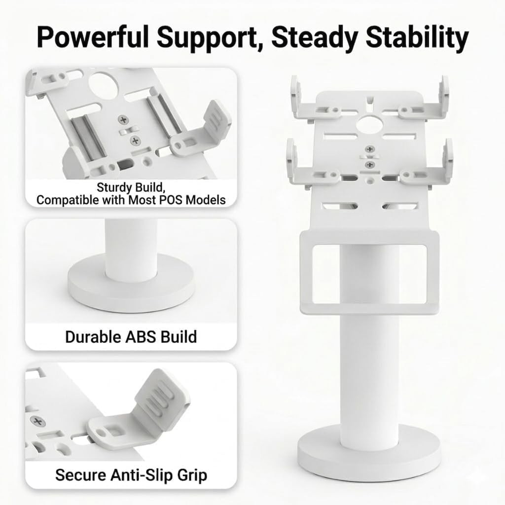 Universal POS Terminal Stand, 360° Swivel & Tilt Adjustable Payment Device