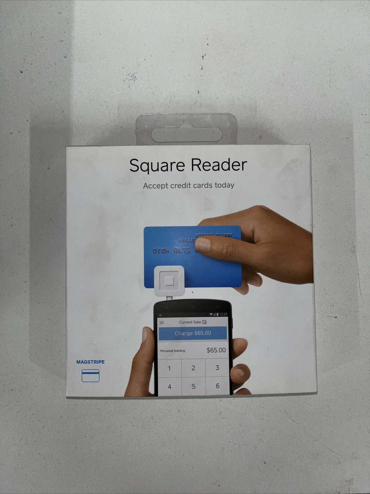Square A-PKG-0206-01 Credit Debit Card Reader – White for Phone Use