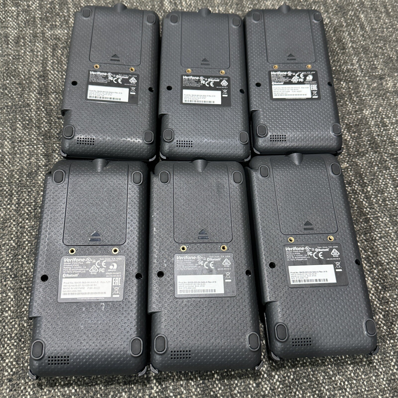 6 VeriFone P400 Plus Credit Card Payment Terminal Reader ( For Parts )