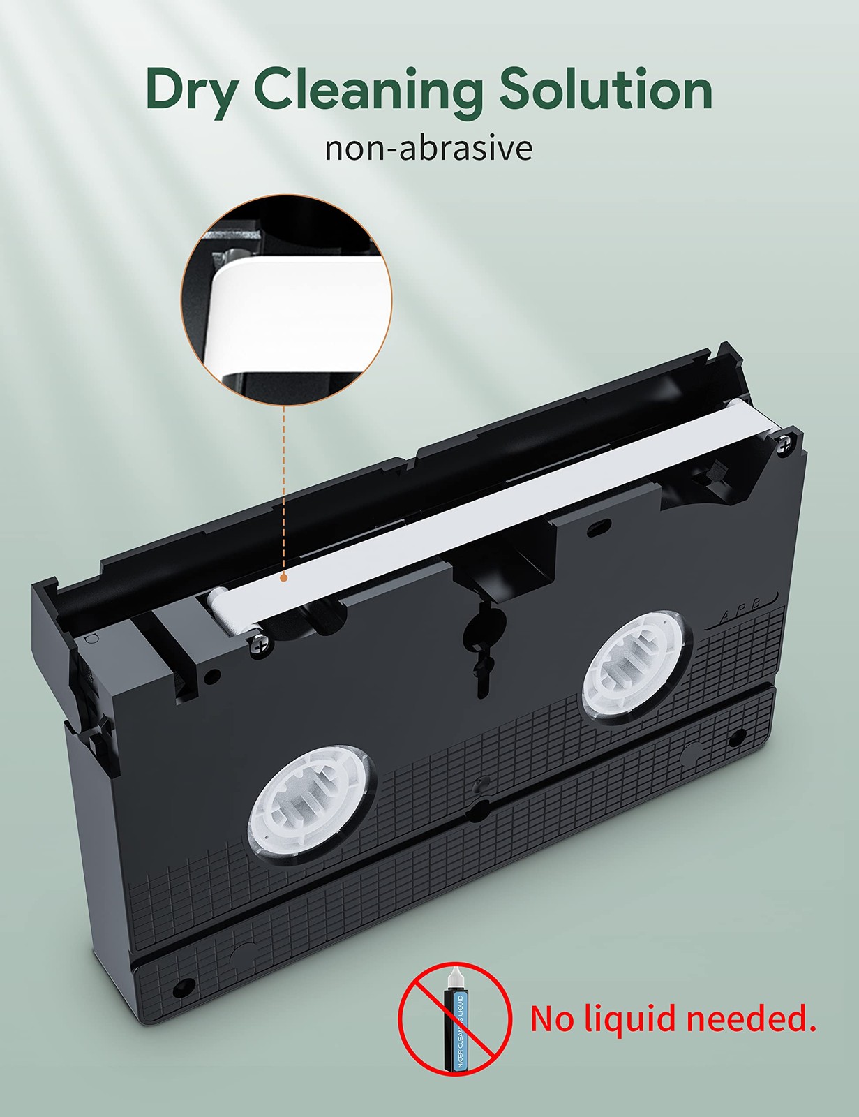 Nicer VCR Head Cleaner for VHS Players, Video Tape, Blue